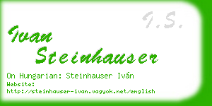 ivan steinhauser business card